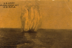 Splash from hit 12 inch rifle
