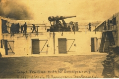 Target practice 10 inch disappearing rifle 115th Co Fort Rosecrans Sa Diego CA