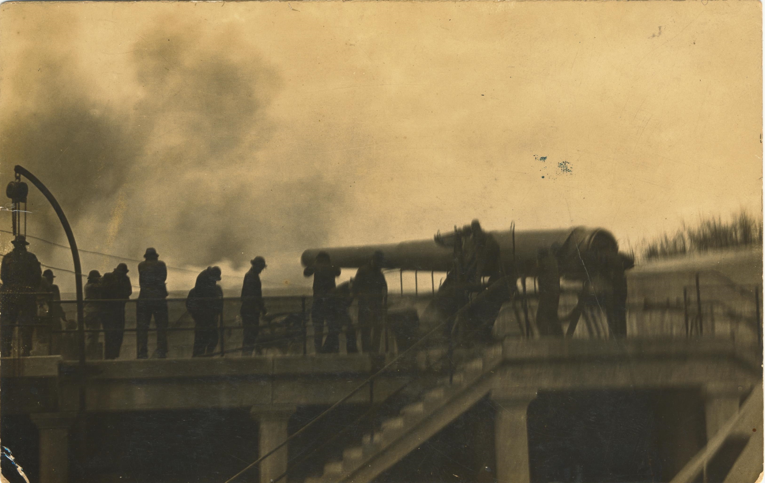 12 Inch Rifle Just After Firing at Fort Pickens FL