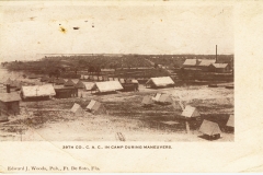 39th Compant C.A.C. in Camp During Maneuvers Fort DeSoto FL