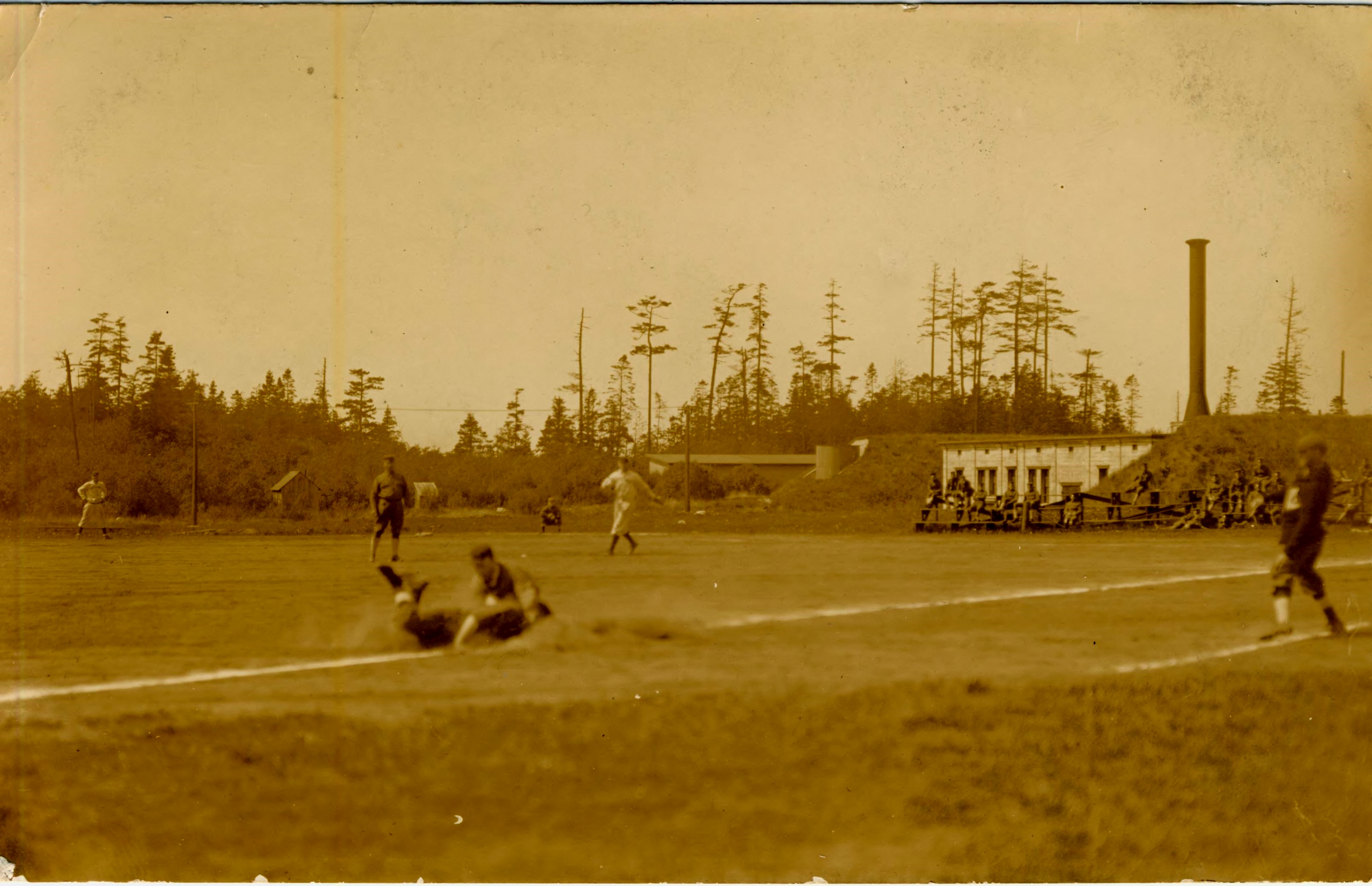 Fort Flagler Baseball Game Sliding Into Base