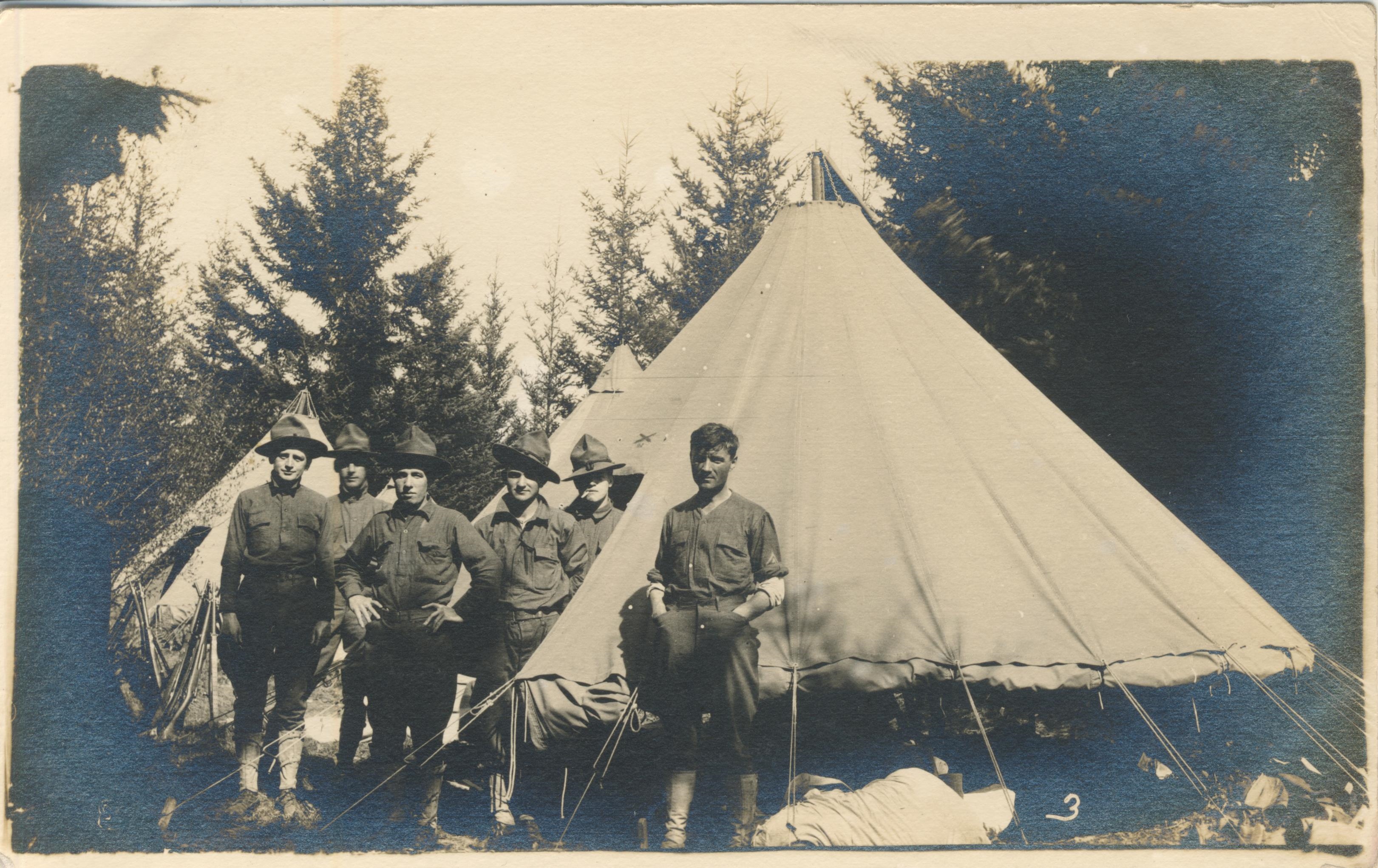 Fort Flagler Soldiers and Tent
