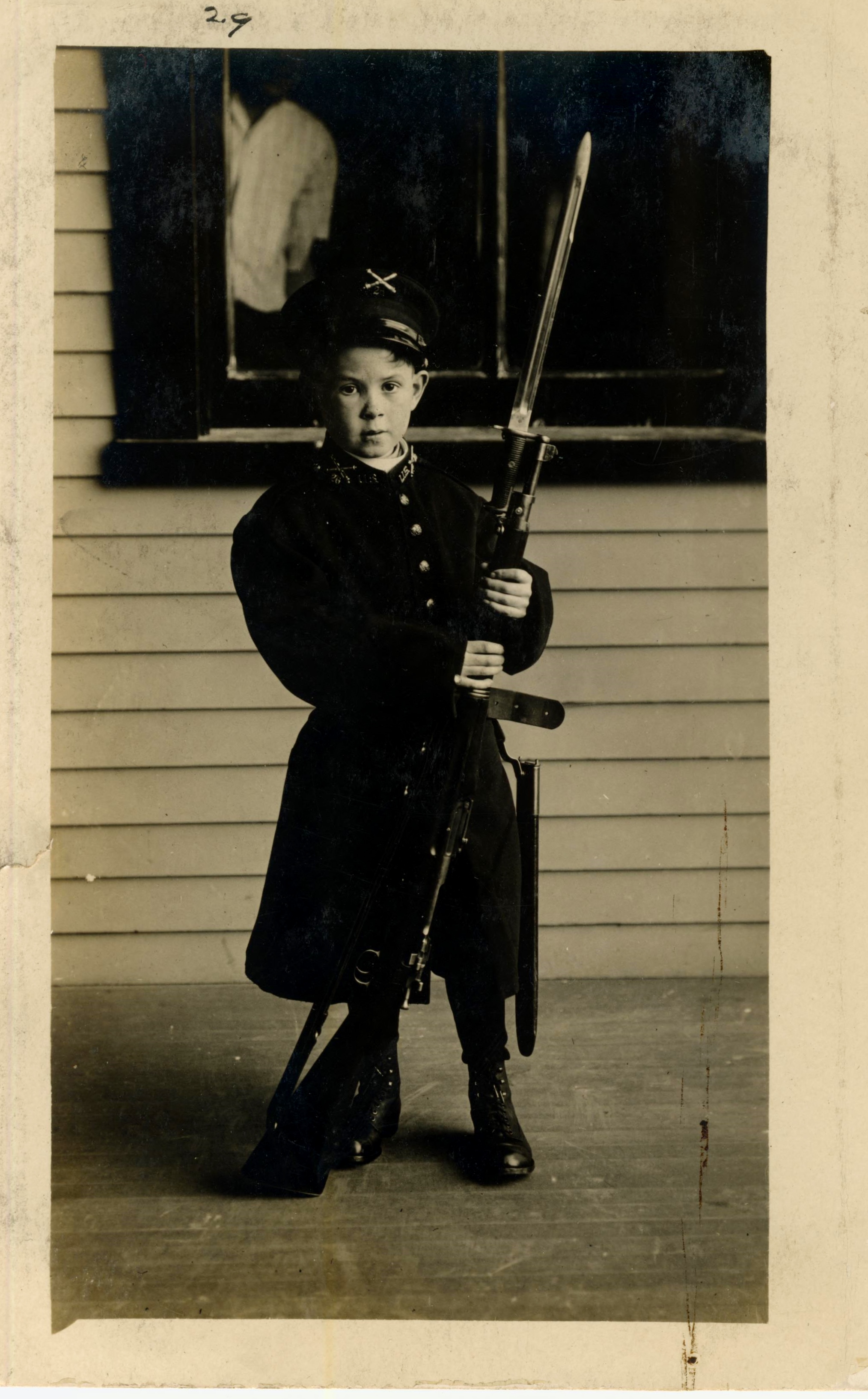 From Fort Flagler Album Little Boy Dressed as Soldier