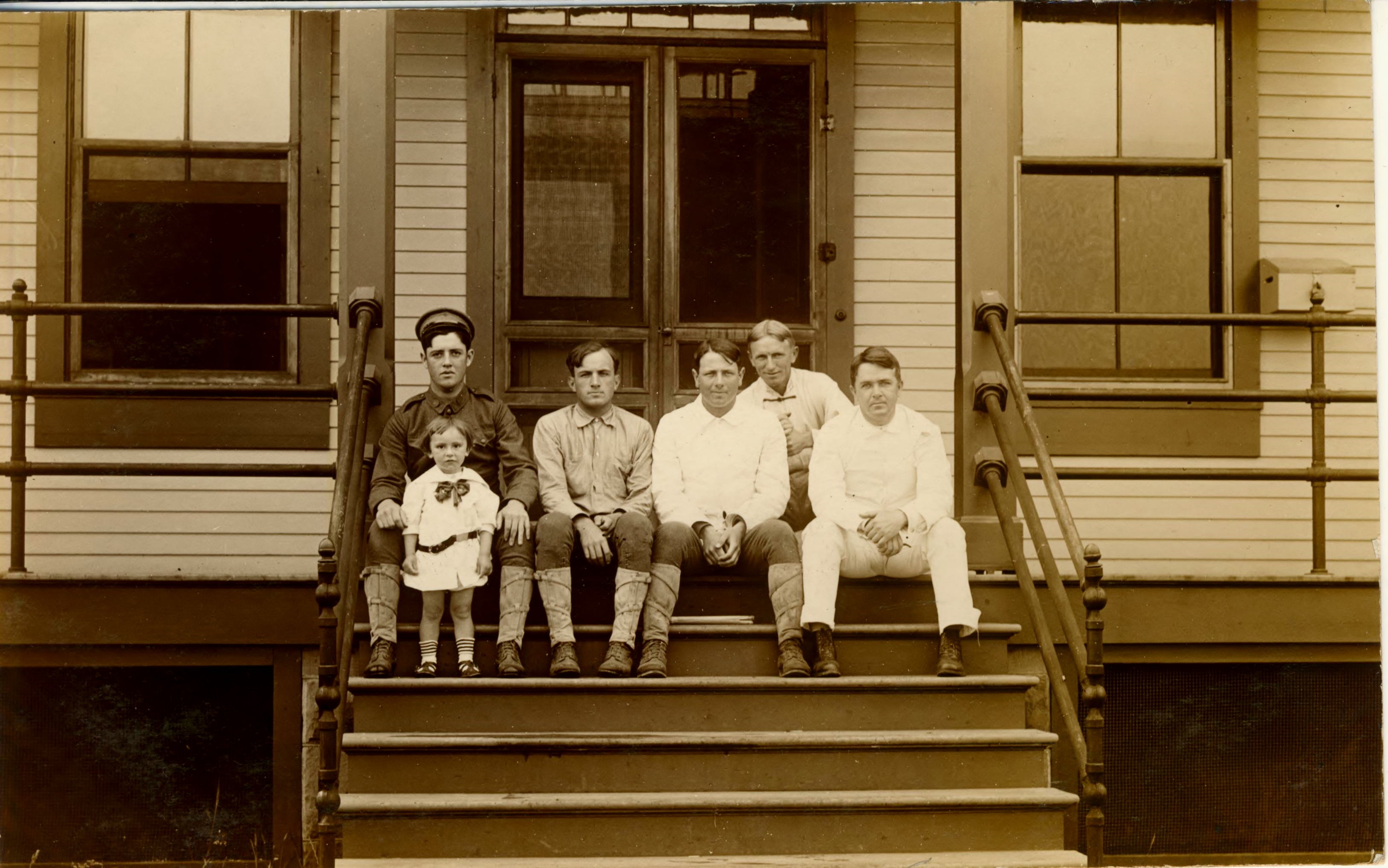 From Fort Flagler Album Sitting on Steps