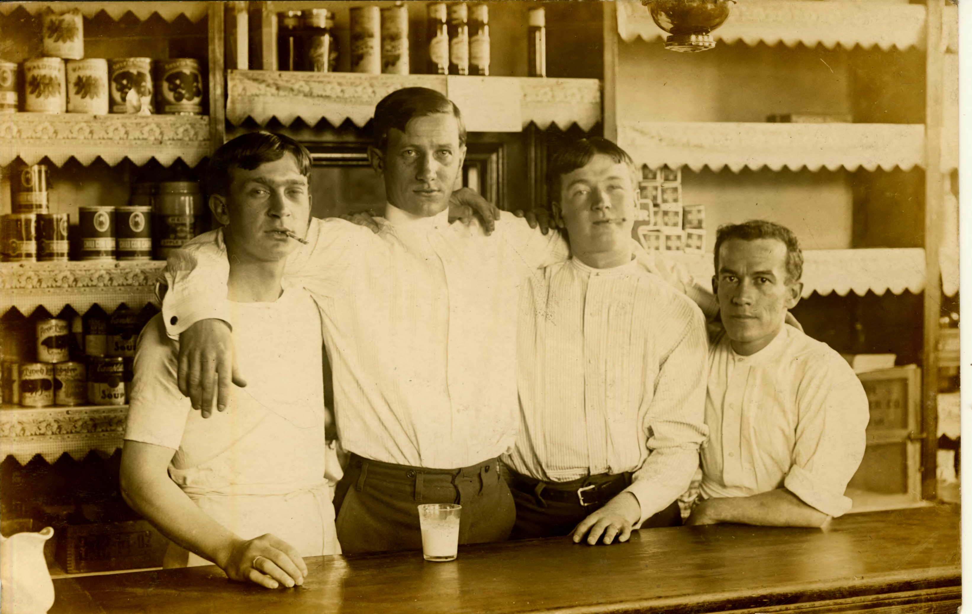 From Fort Flagler Album Soldiers Smoking