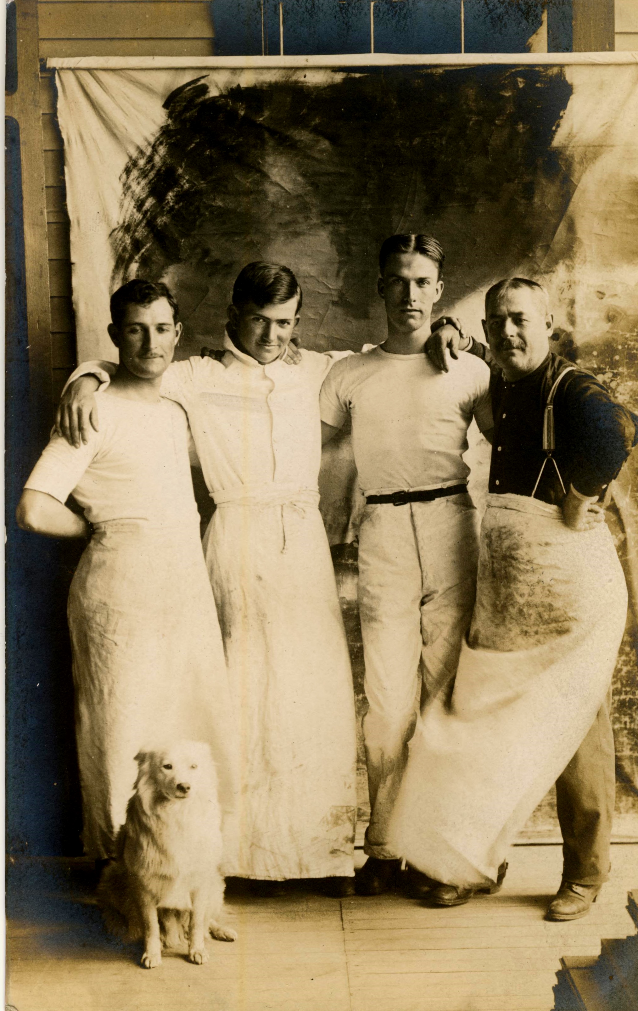 From Fort Flagler Album Soldiers with Aprons