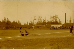 Fort Flagler Baseball Game Sliding Into Base