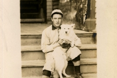 Fort Flagler Baseball Player and Dog