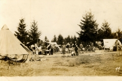 Fort Flagler Camp Scene with Dog
