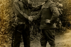 From Fort Flagler Album Soldiers Shaking Hands
