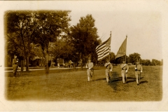 From Fort Flagler Album Soldiers with Flag