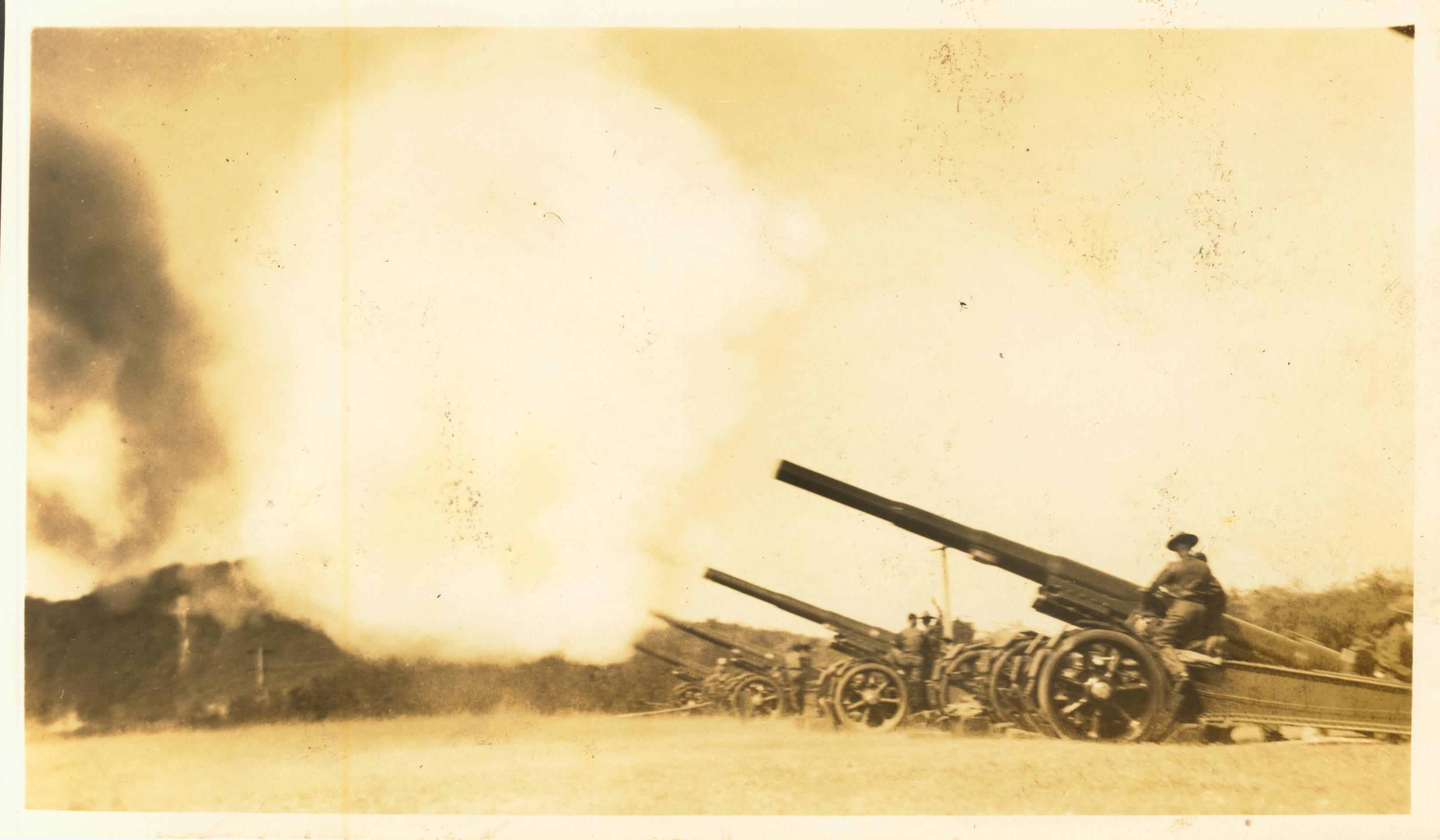 Target Practice 155 mm Guns Jan 21 1932