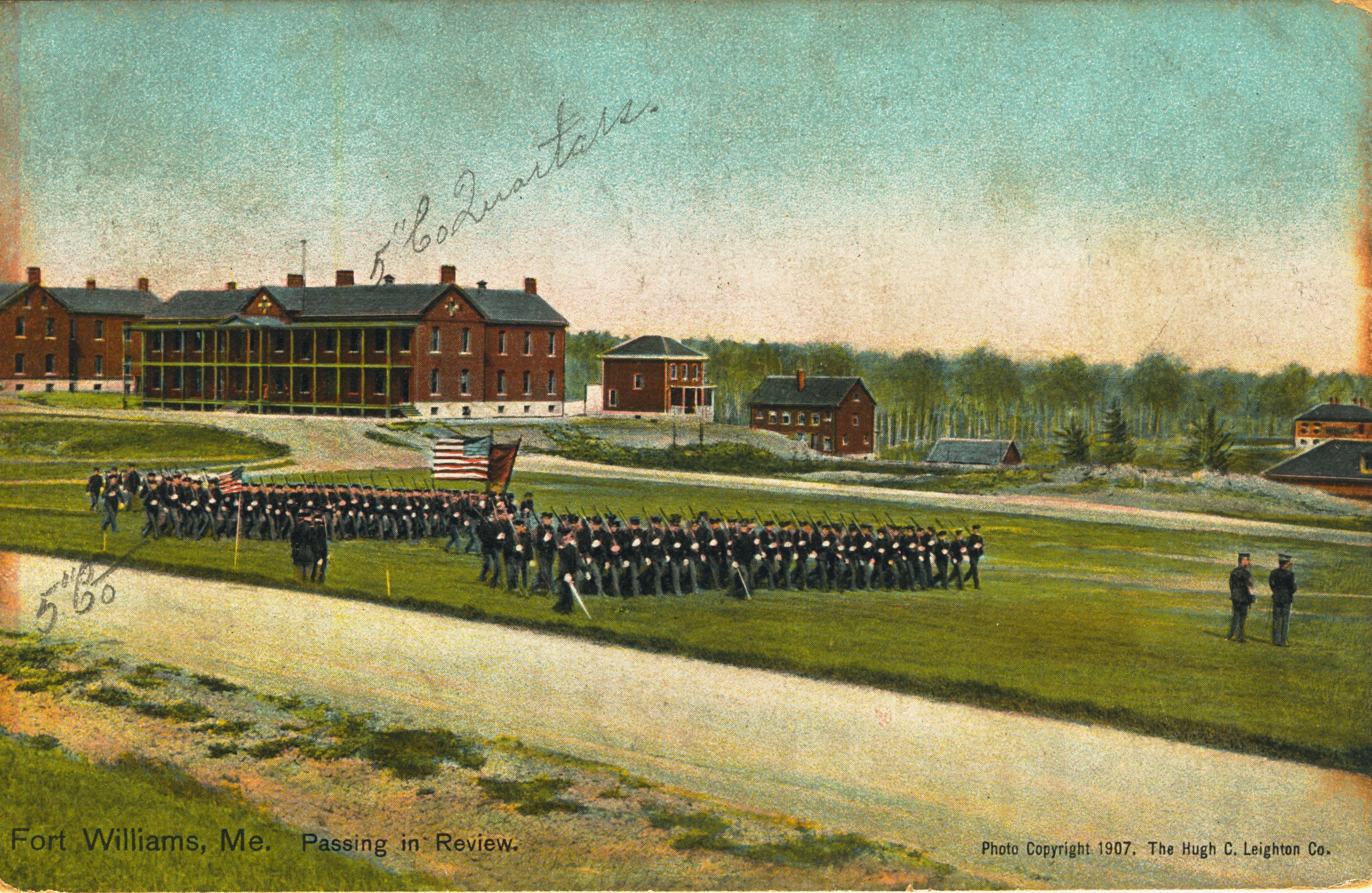 Fort Williams ME passing in review 5th Co
