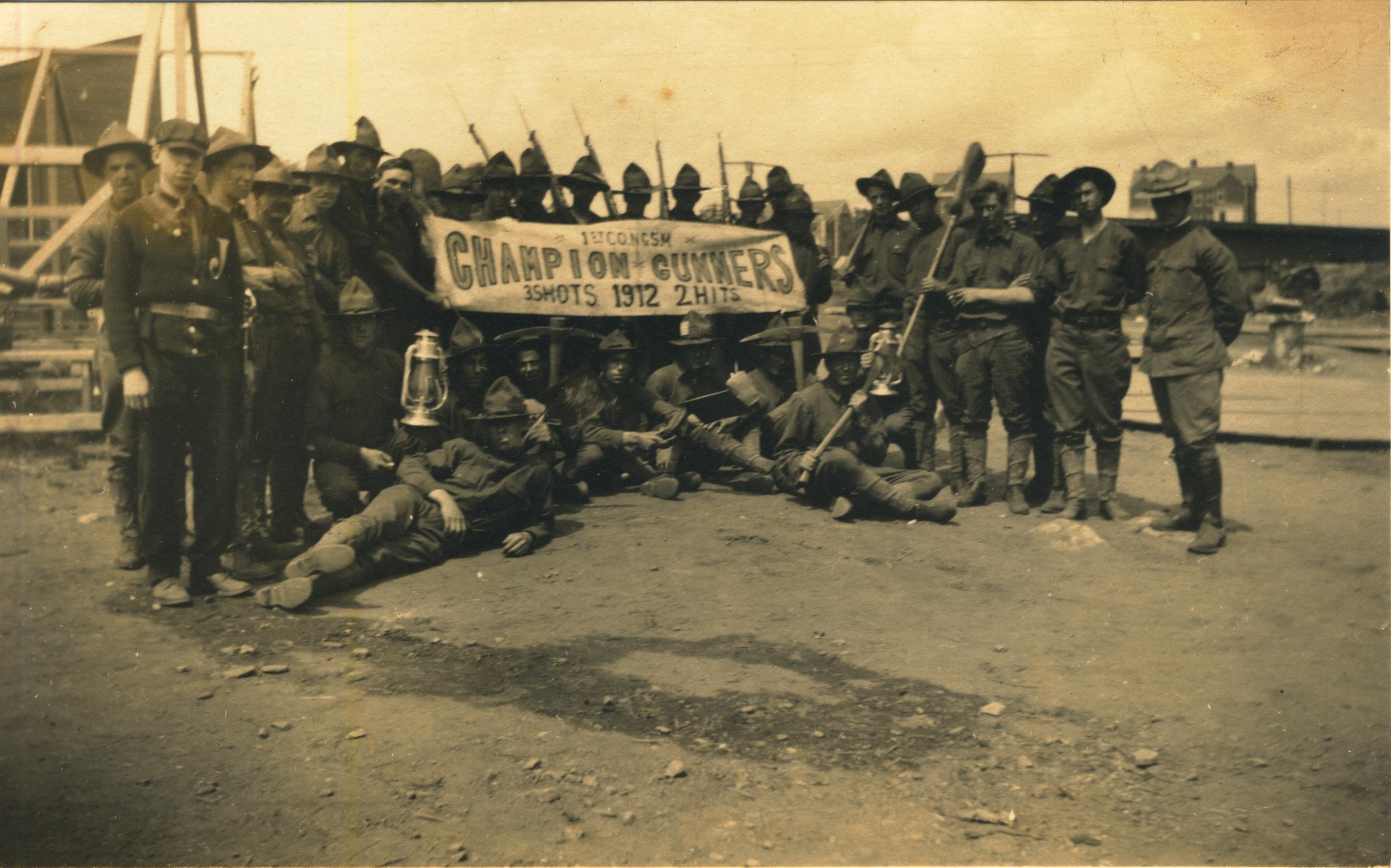 Group of photos from Champion gunners 1st CO N.G.S.M. 1912