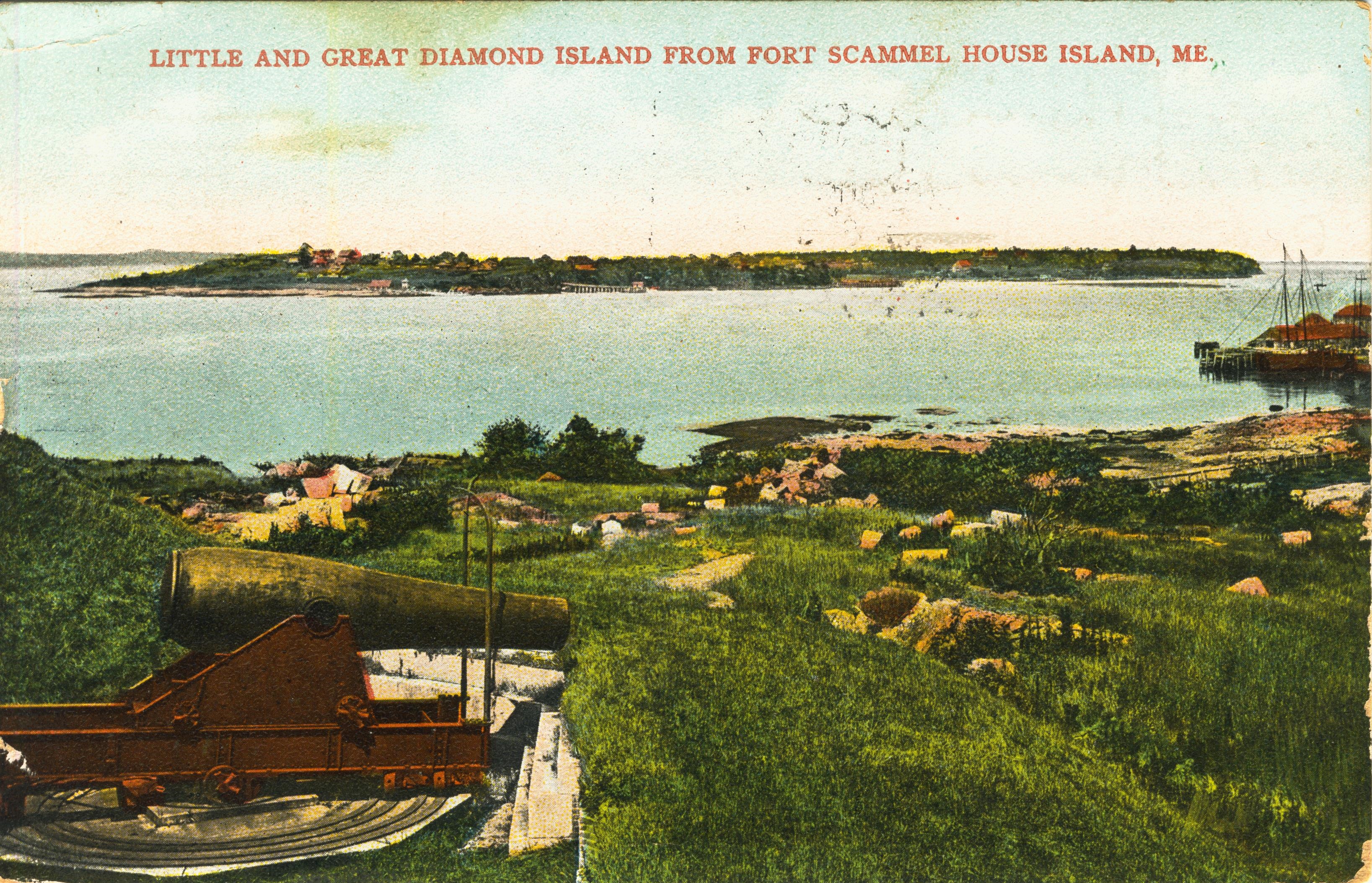Little and Great Diamond Island from Fort Scammel