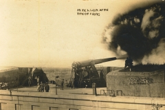 12 inch gun at time of firing postmarked Fort Warren Mass 1916