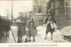 Cadets and Coast Artillery standing guard