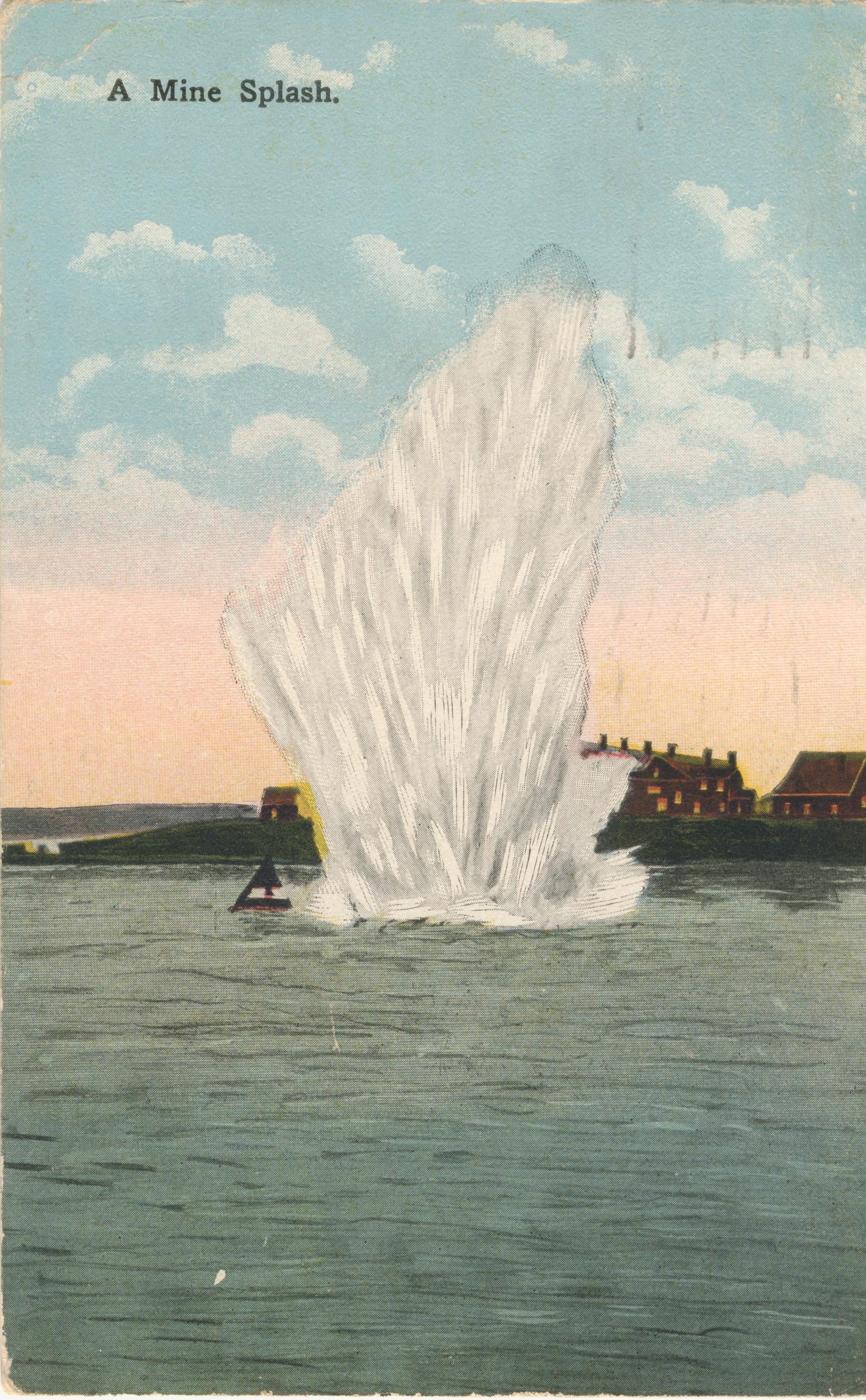 A mine splash