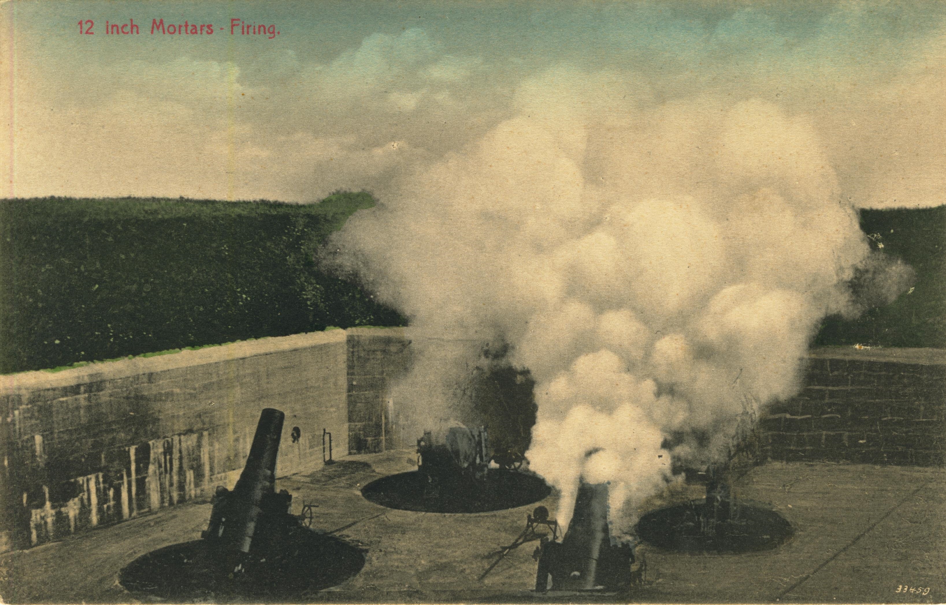12 inch mortars firing