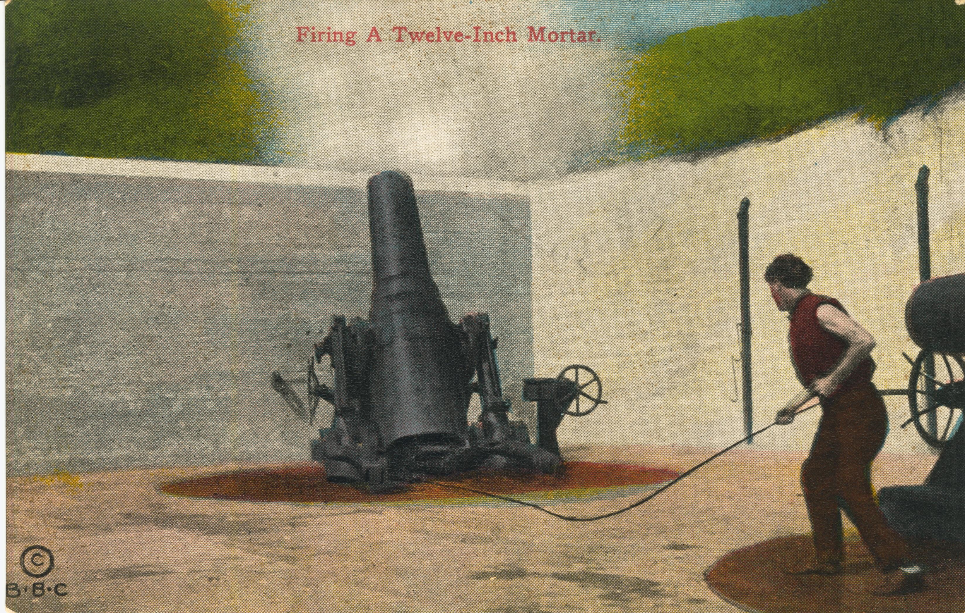 Firing a twelve inch mortar
