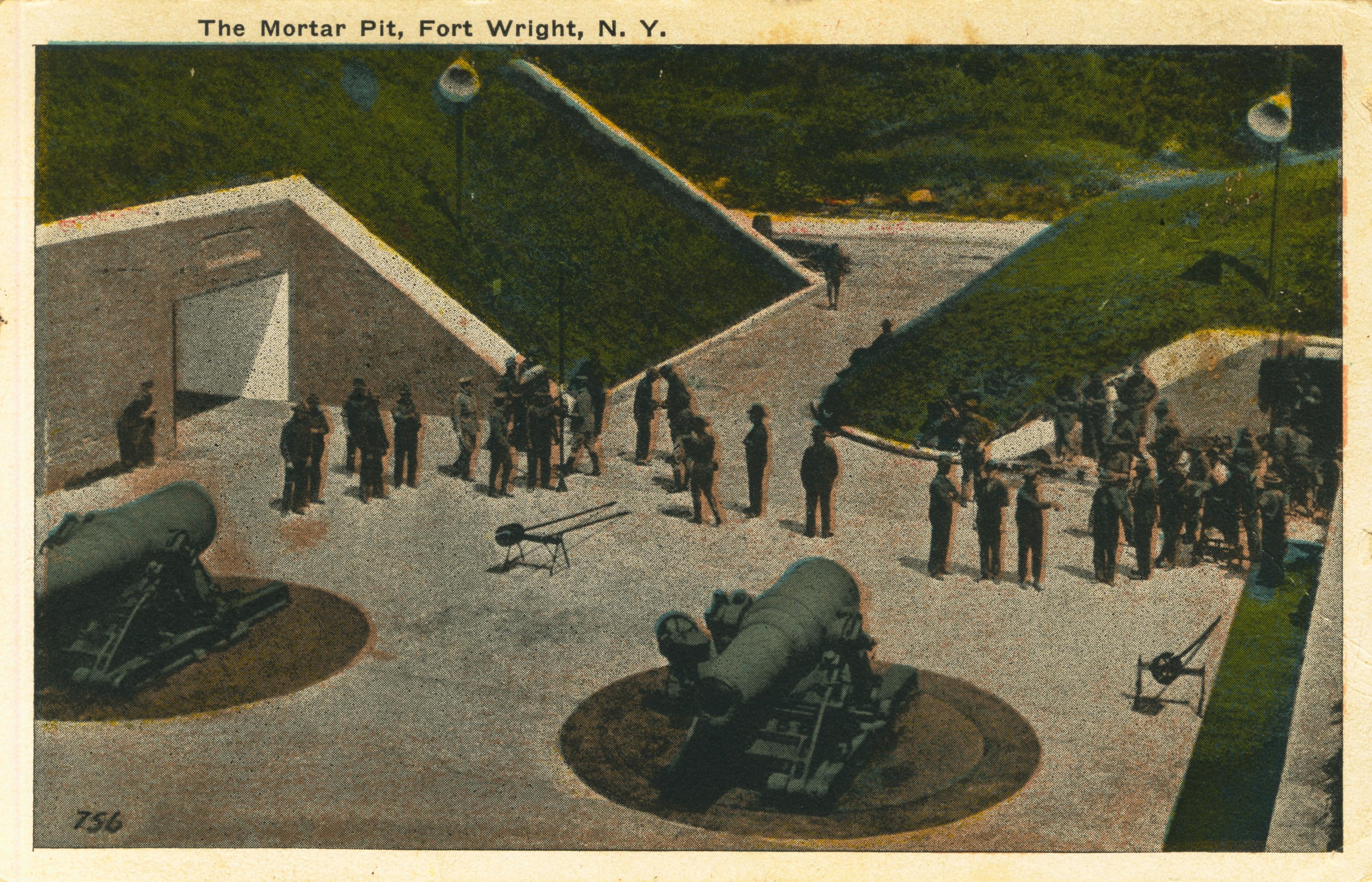 The mortar pit Fort Wright NY