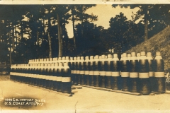 1000 lb mortar shells U.S. Coast Artillery stamped on back W. B. Nichols Studio Delaware City DE