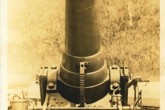 Aviator Art Smith in muzzle of 12 inch mortar Fort Winfield Scott Calif 4 22 15