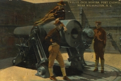 Twelve inch mortar Fort Caswell near Wilmington NC