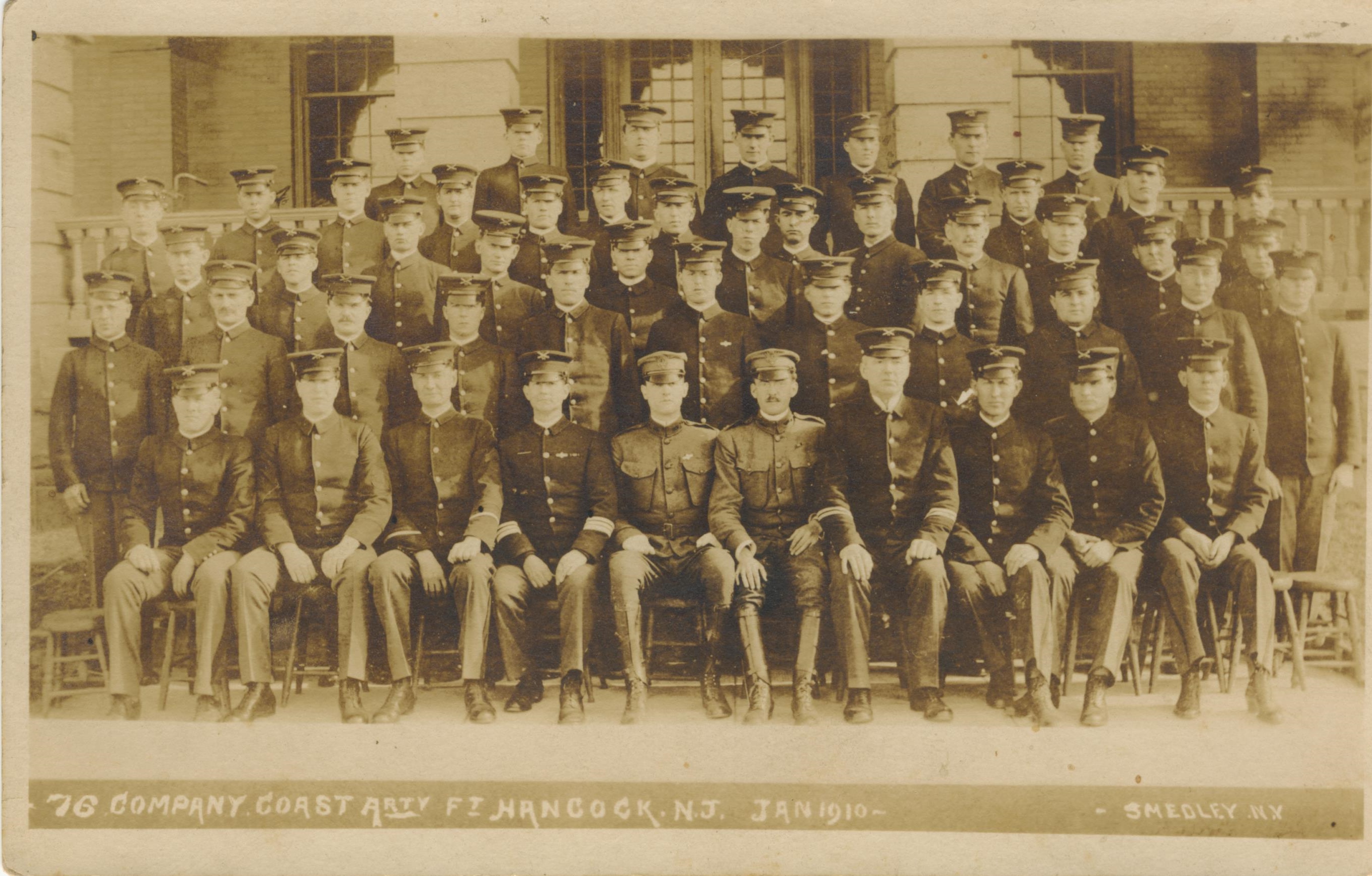 76th Company Coast Artillery Fort Hancock NJ Jan 1910
