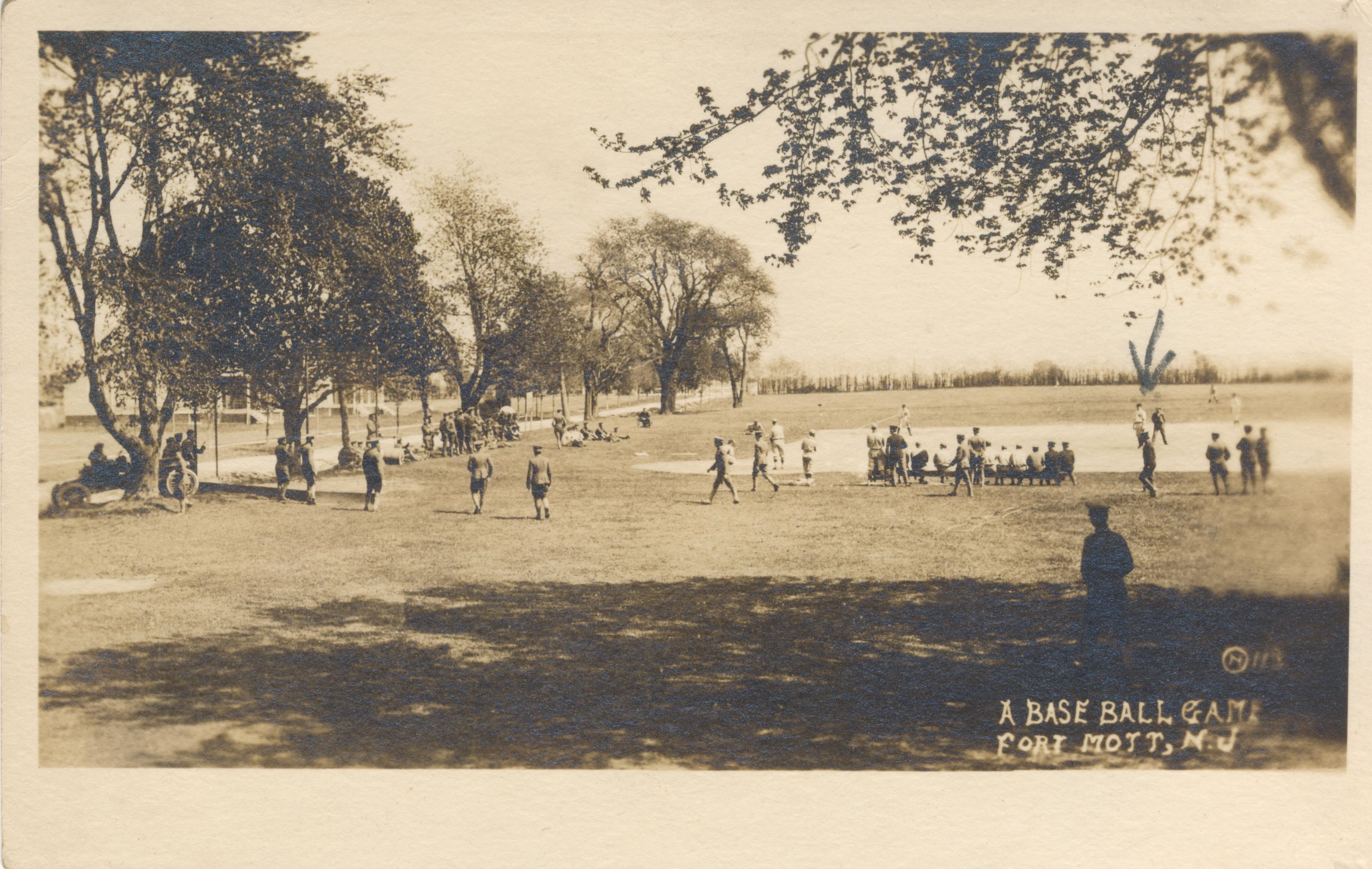 A baseball game Fort Mott