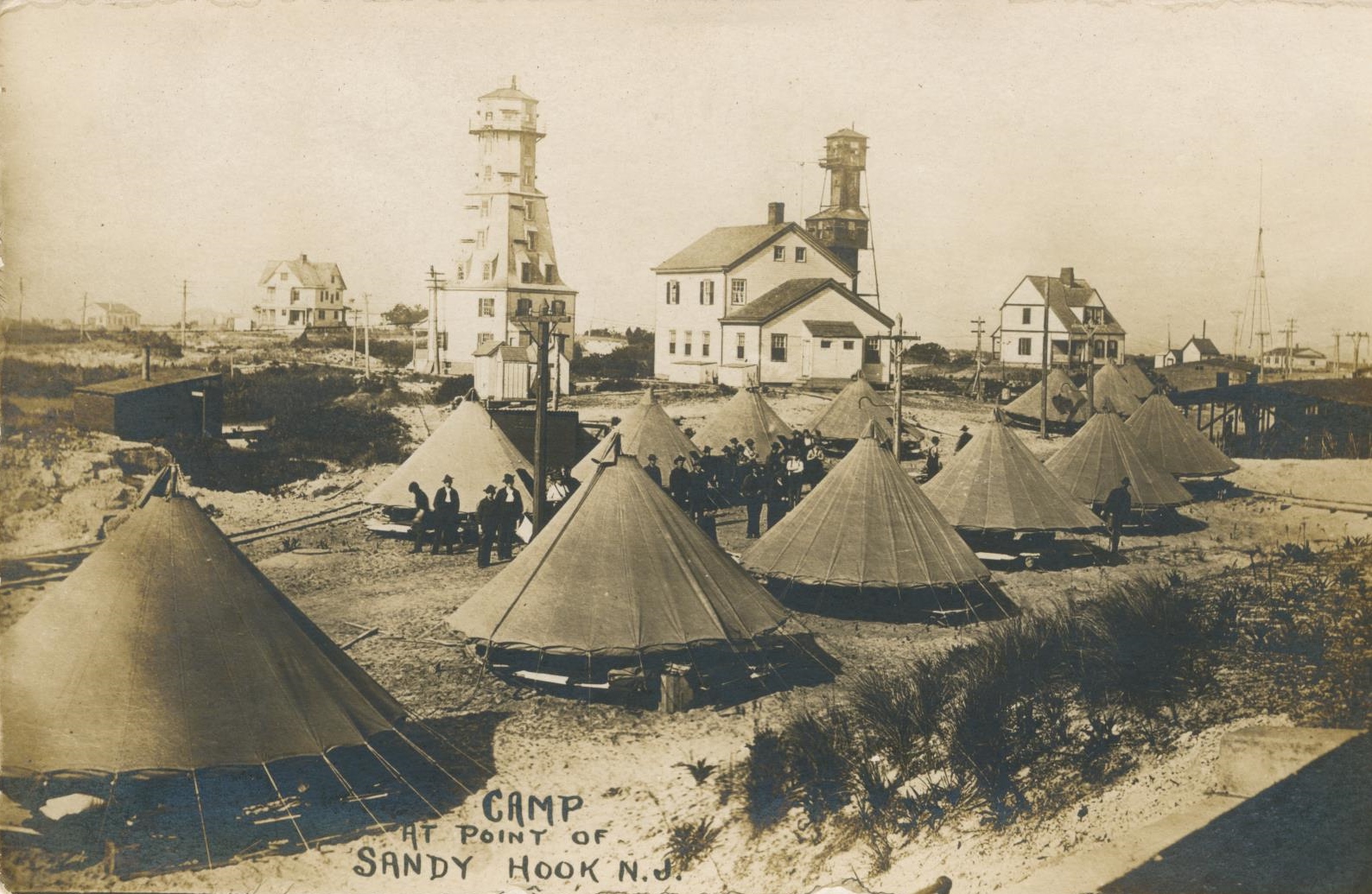 Camp at point of Sandy Hook