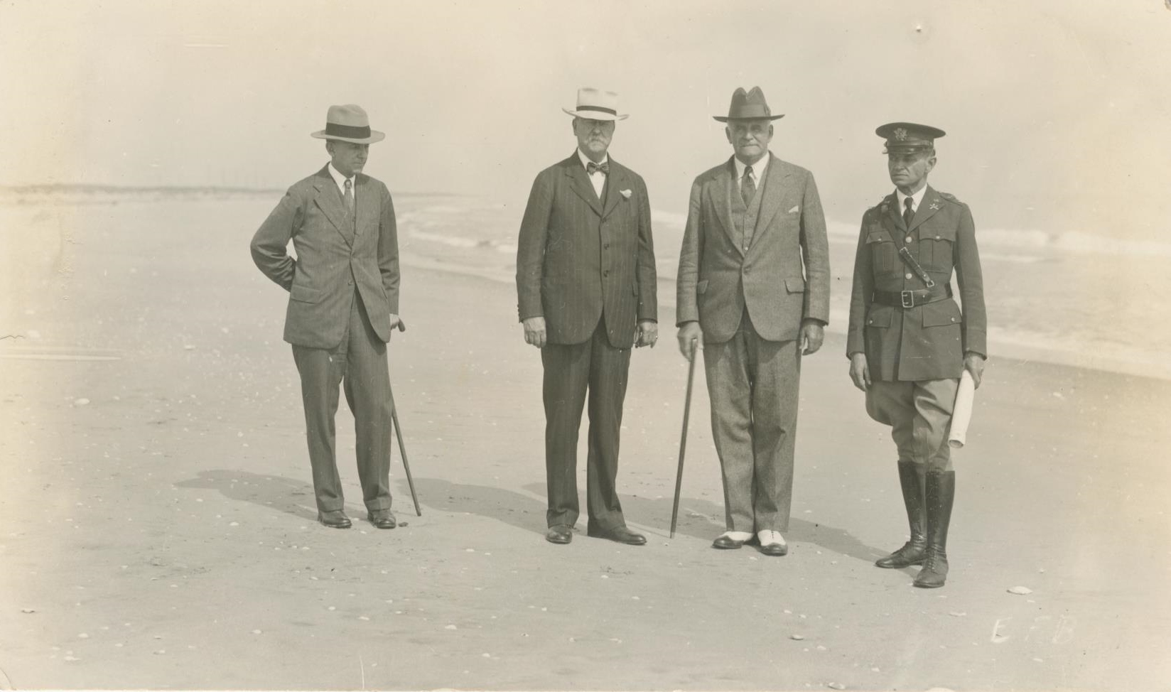 Col J C Johnson 2nd right General Ely