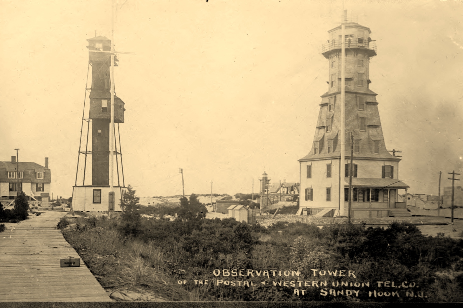 Observation Tower of the Postal and Western Union Tel Co at Snady Hook