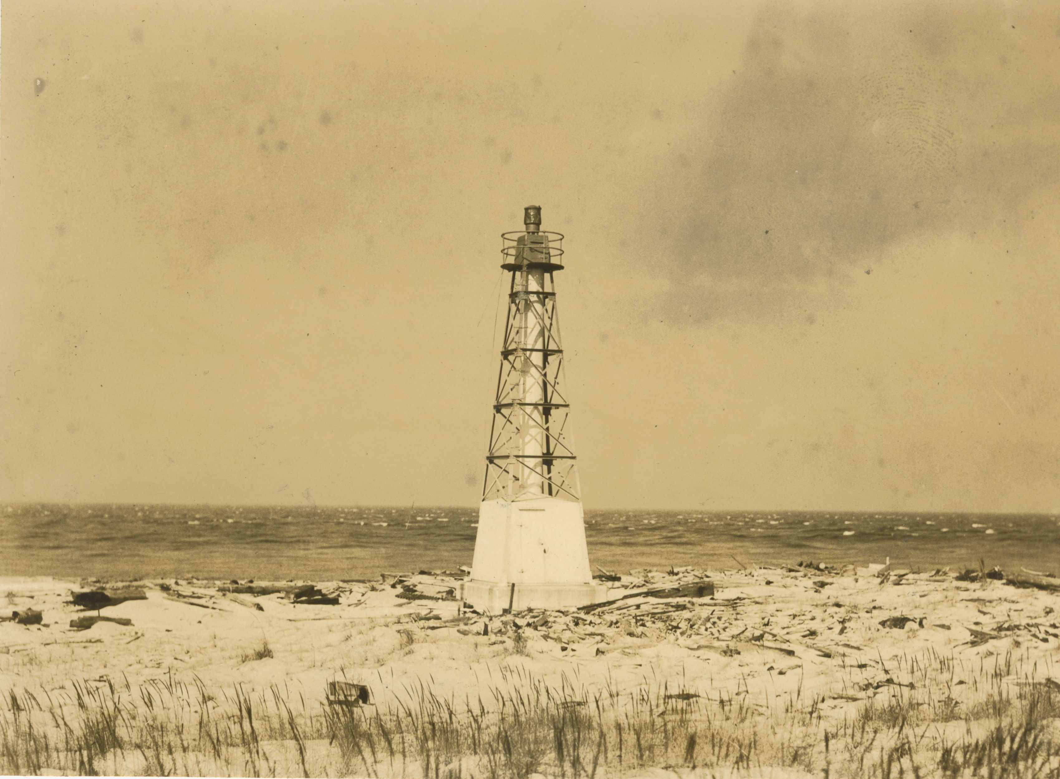Sandy Hook Point Beacon built Sept 1 1923 photo March 1925