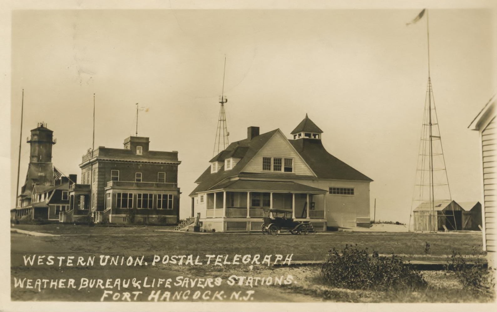 Western Union Postal Telegraph Weather Bureau Life Savers Station PM March 19 1924