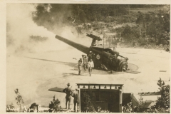 Firing 12 inch guns