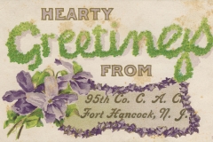 Greetings from 95th Co CAC Fort Hancock NJ