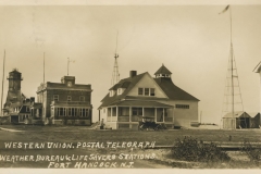 Western Union Postal Telegraph Weather Bureau Life Savers Station PM March 19 1924