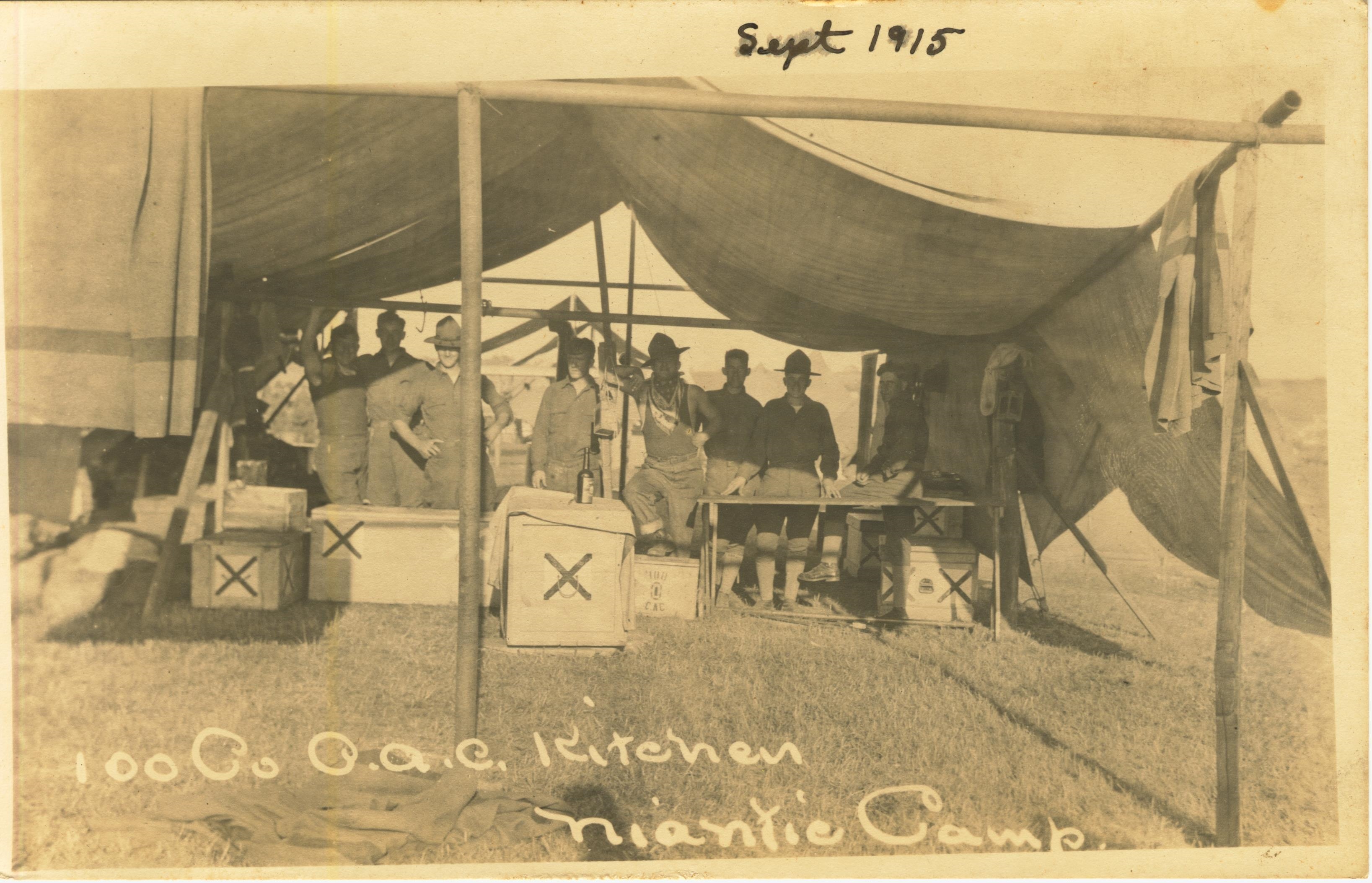 100 Company C.A.C. Kitchen Niantic Camp from collection of Guy Bennett Boyd