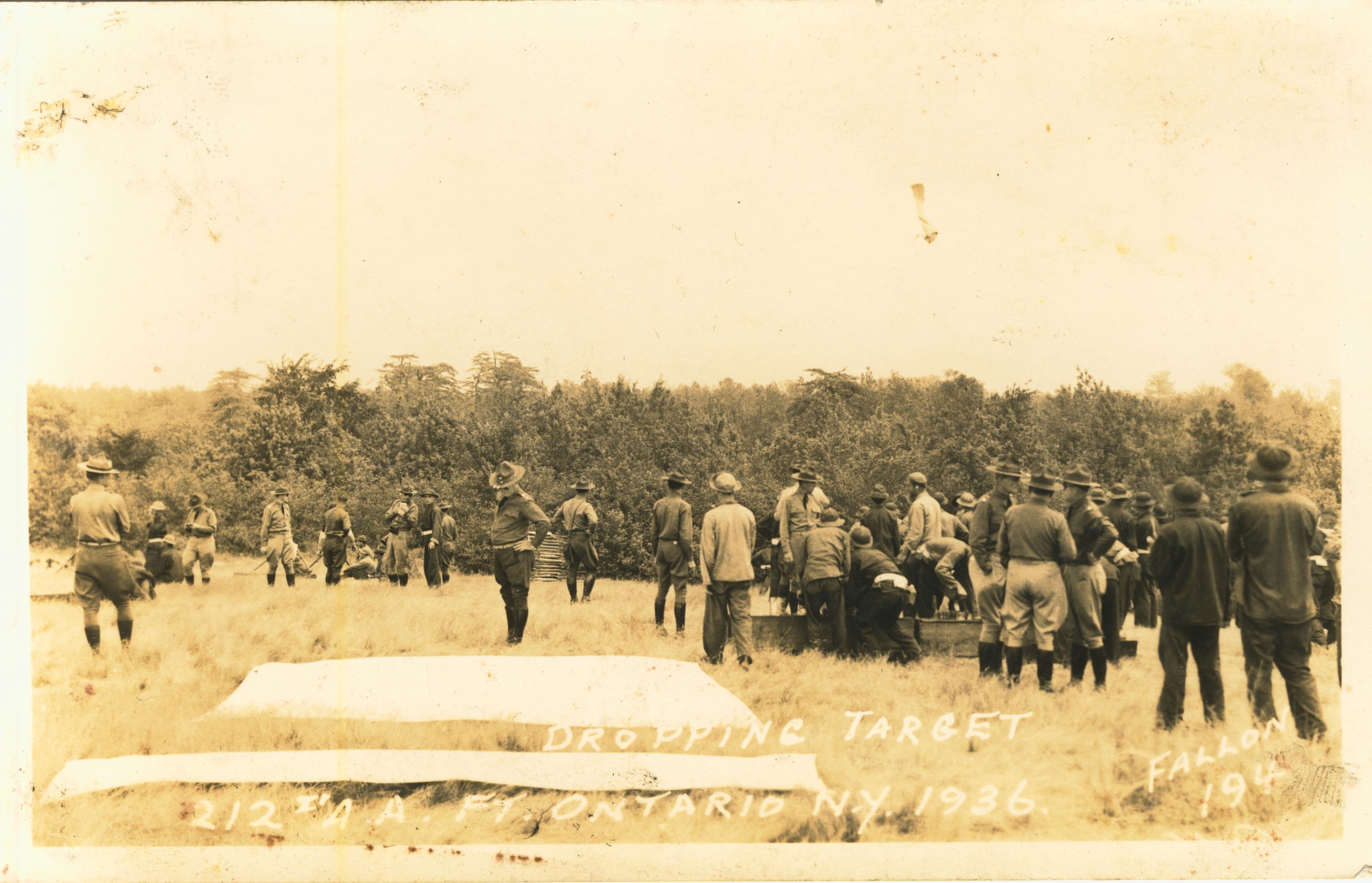212th Anti-Aircraft Dropping Target Fort Ontario NY 1936.