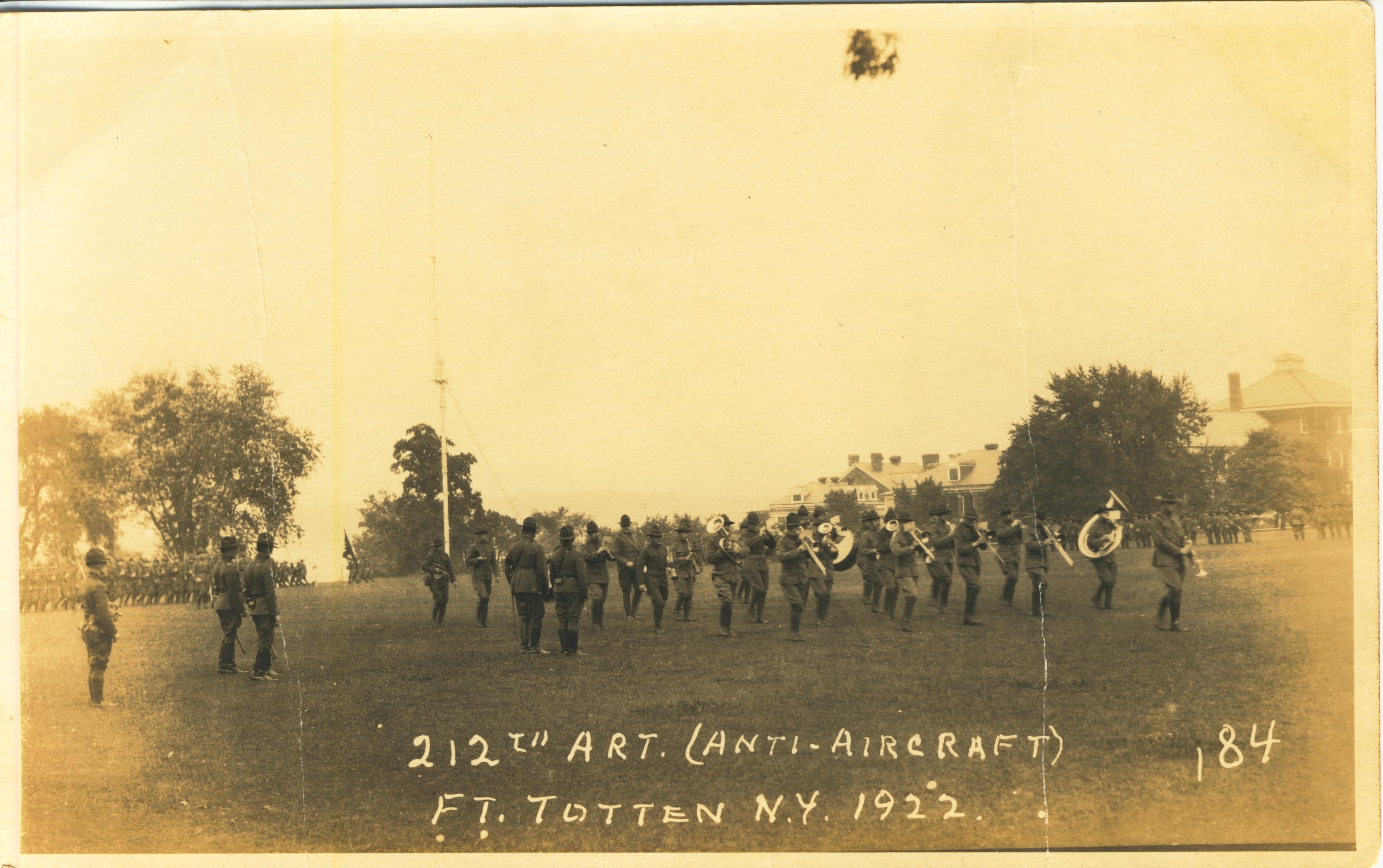 212th Artillery Anti-Aircraft Fort Totten NY 1922