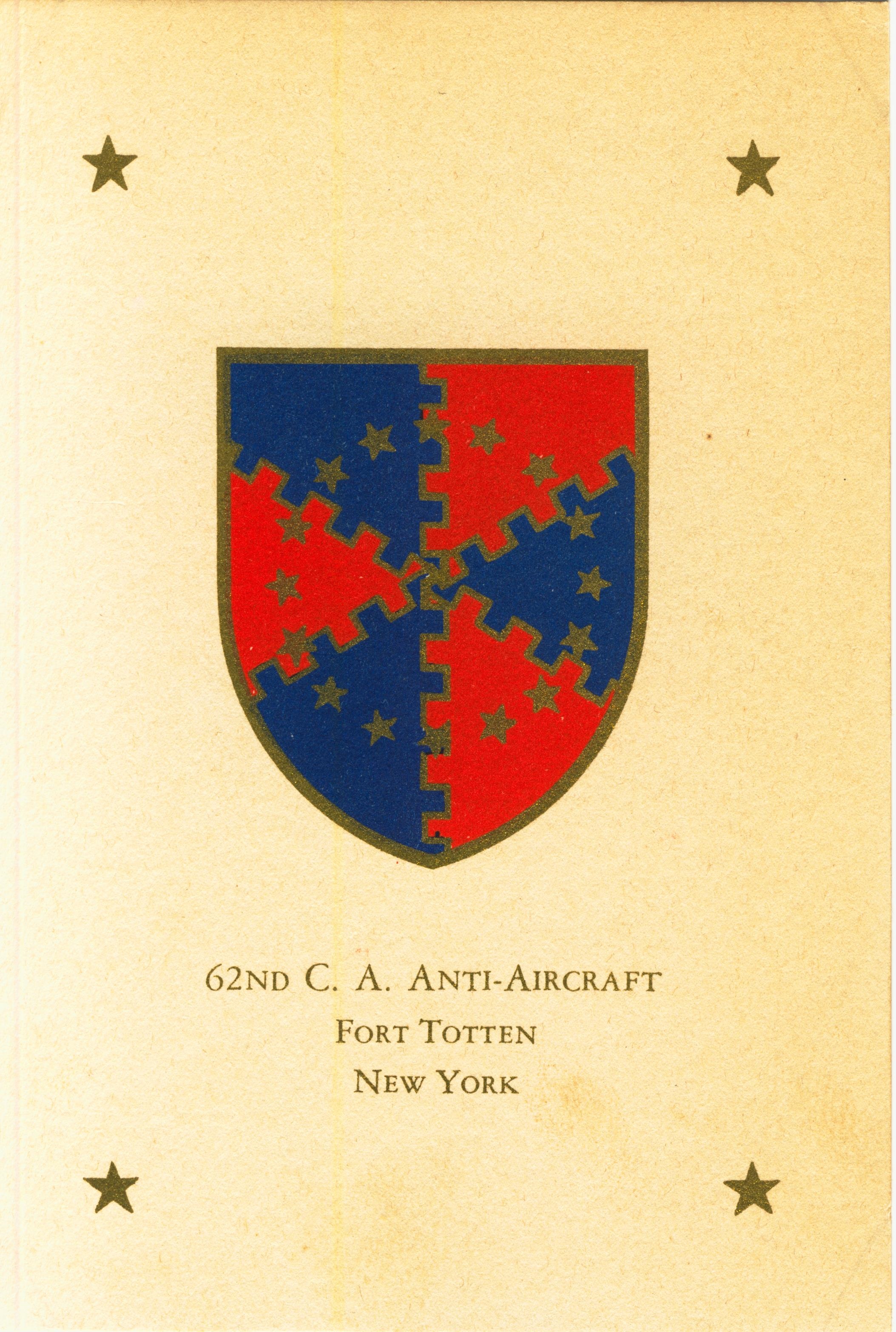 62nd C.A. Anti-Aircraft Fort Totten NY