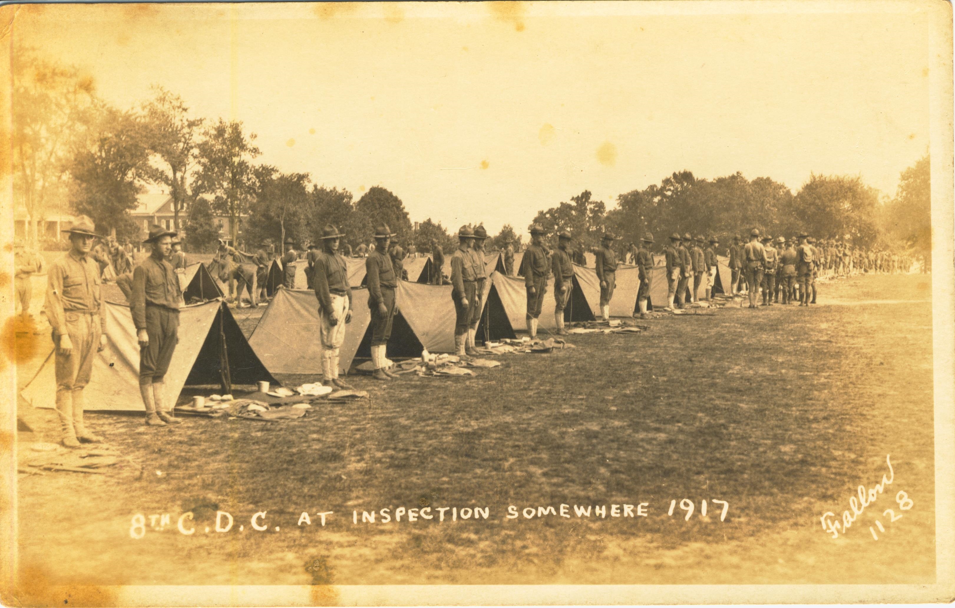 8th C.D.C. at inspection somewhere 1917