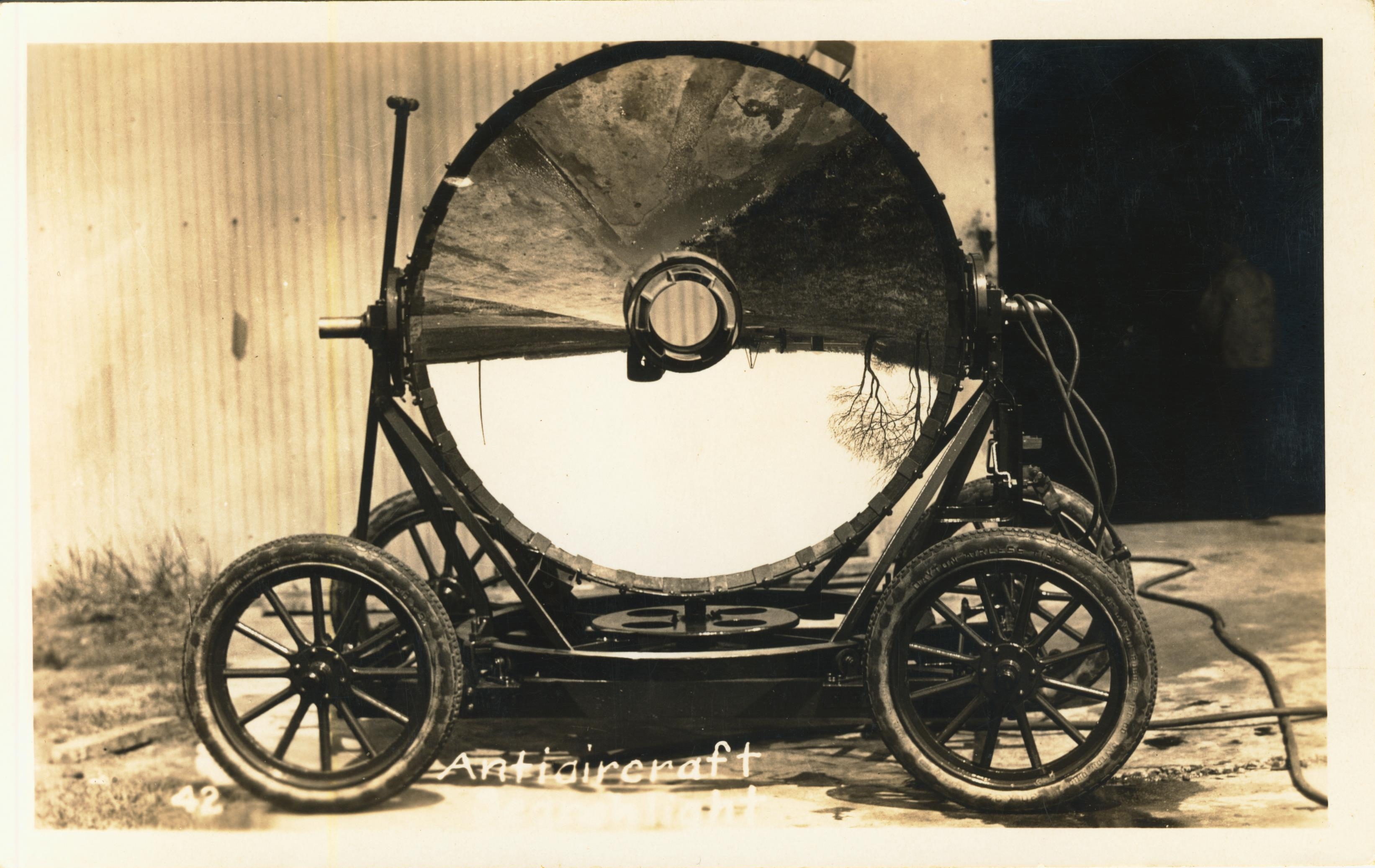 Anti-Aircrfat Searchlight stamped on back LeGere Fort H. G. Wright NY