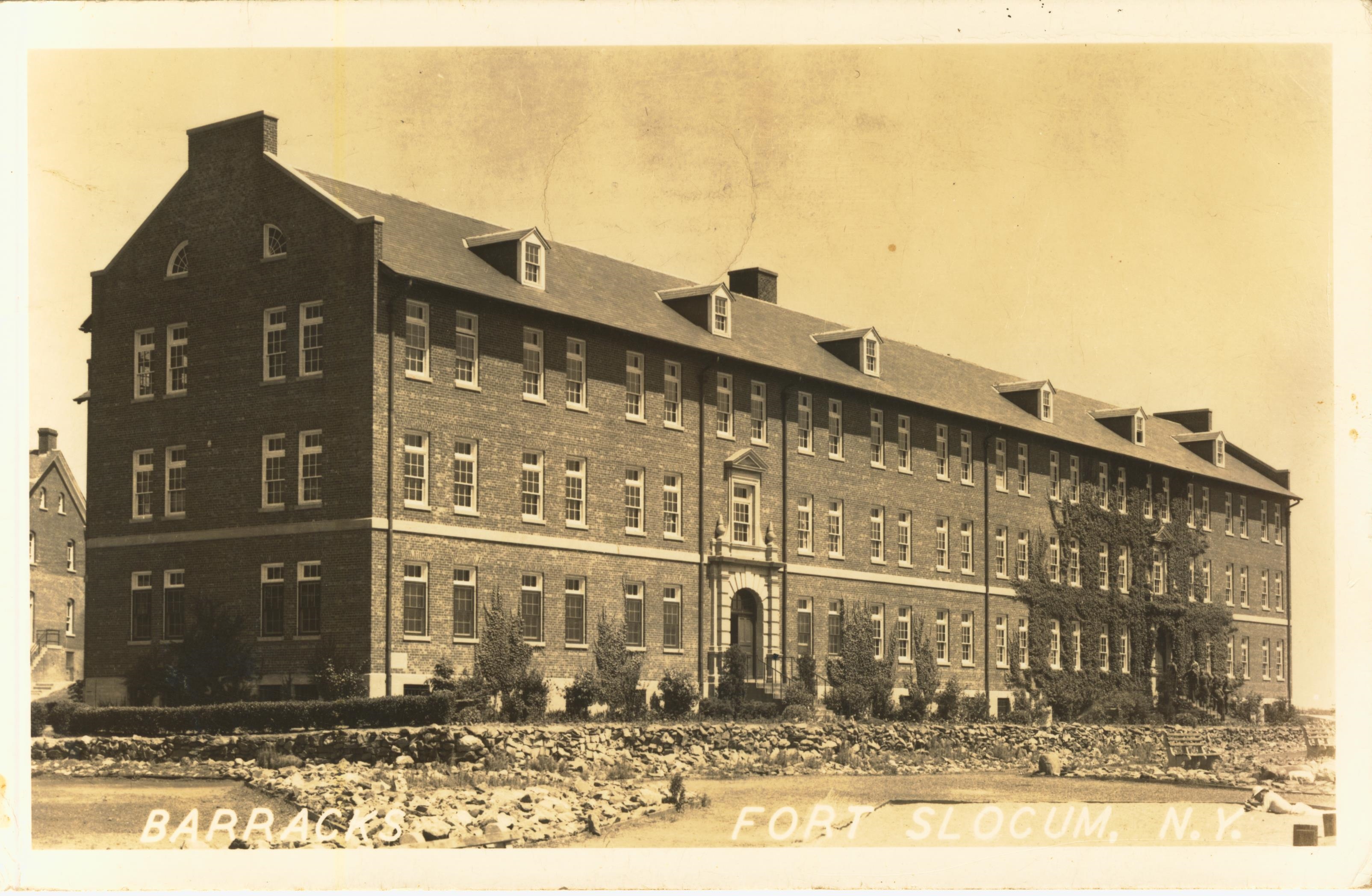 Barracks at Fort Slocum NY postmarked 1942