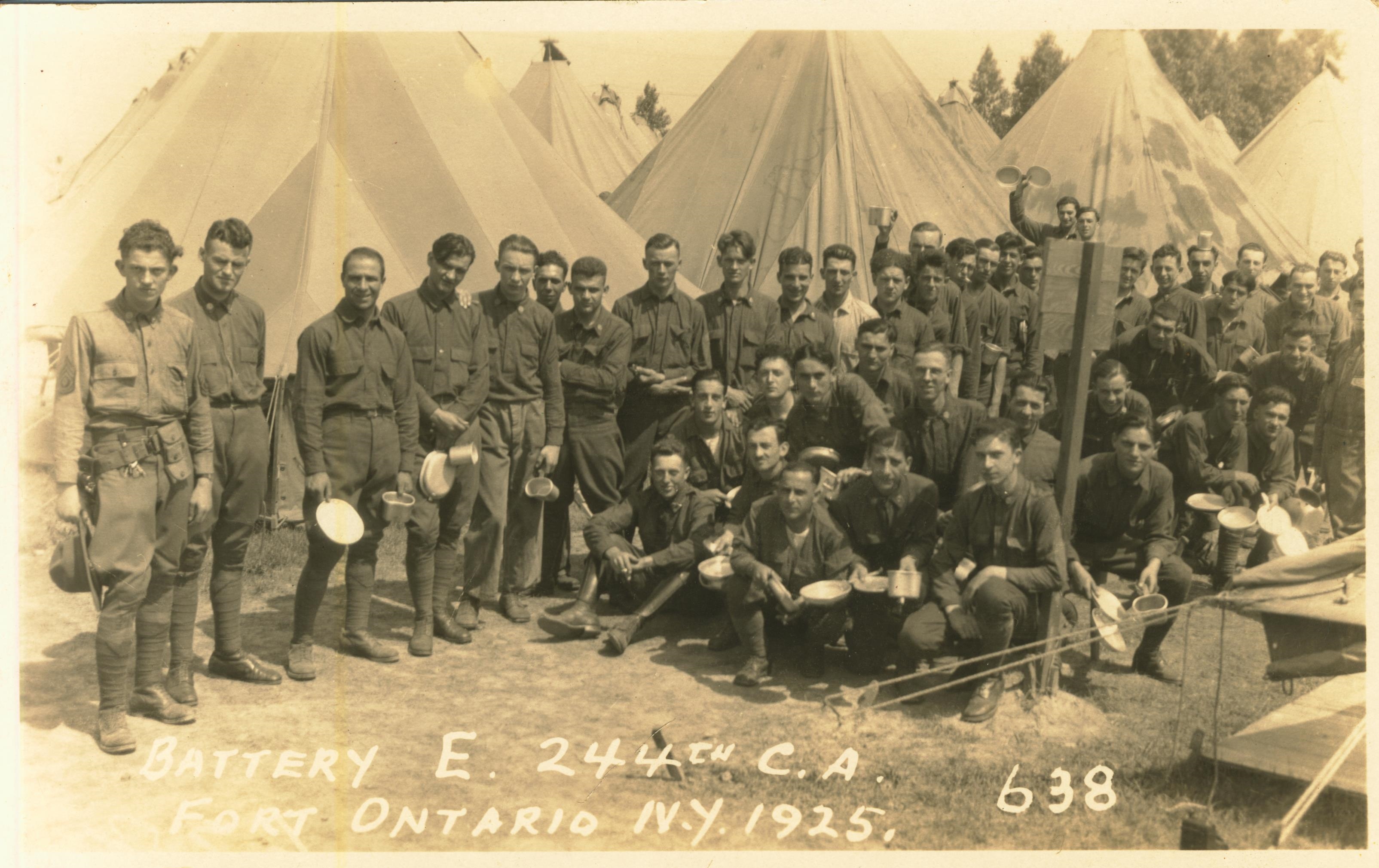 Battery E 244th C.A.C. Fort Ontario NY 1925