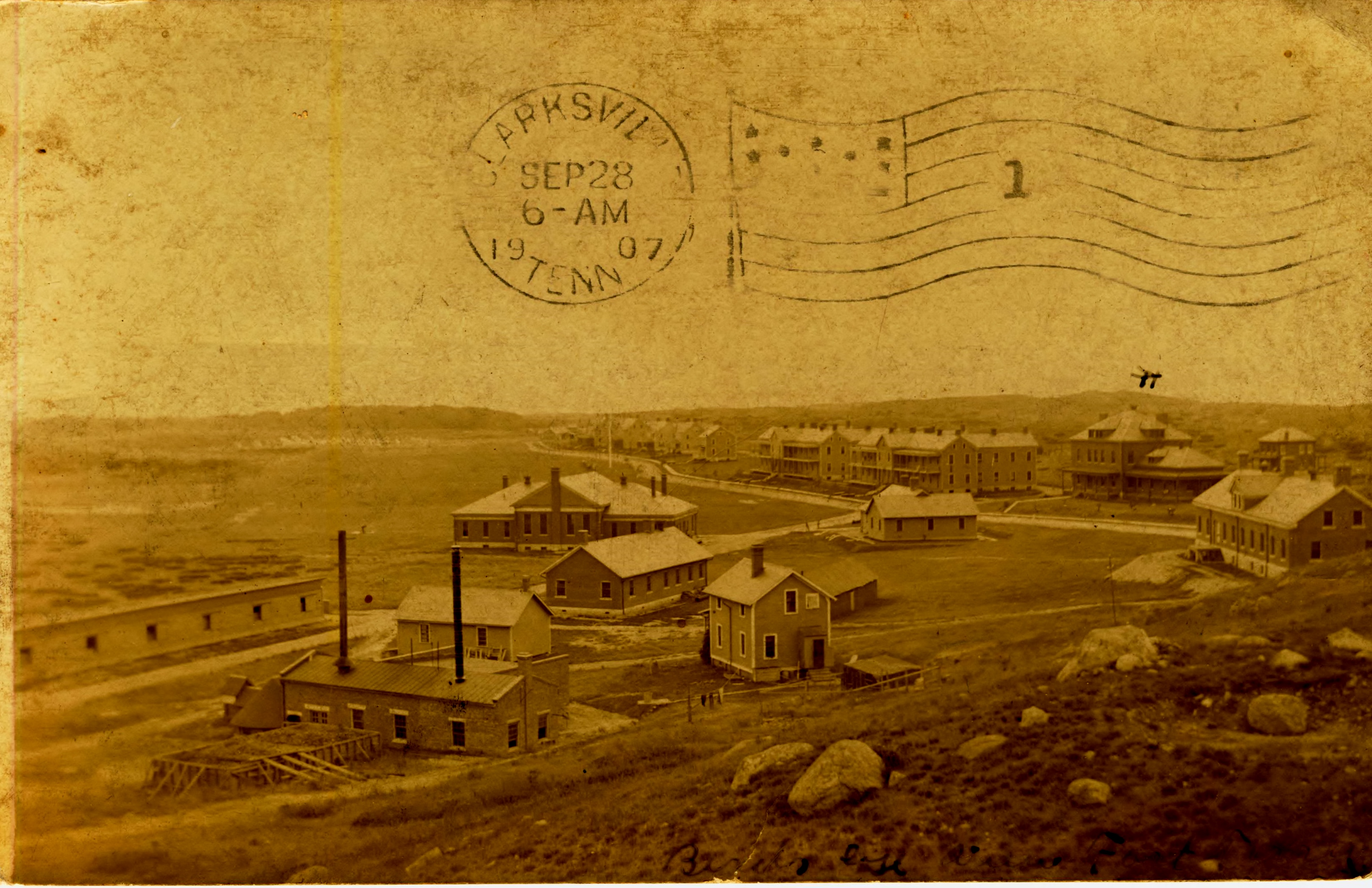 Birds Eye View Fort terry Postmarked on back Fort Terry NY Sep 26 1907