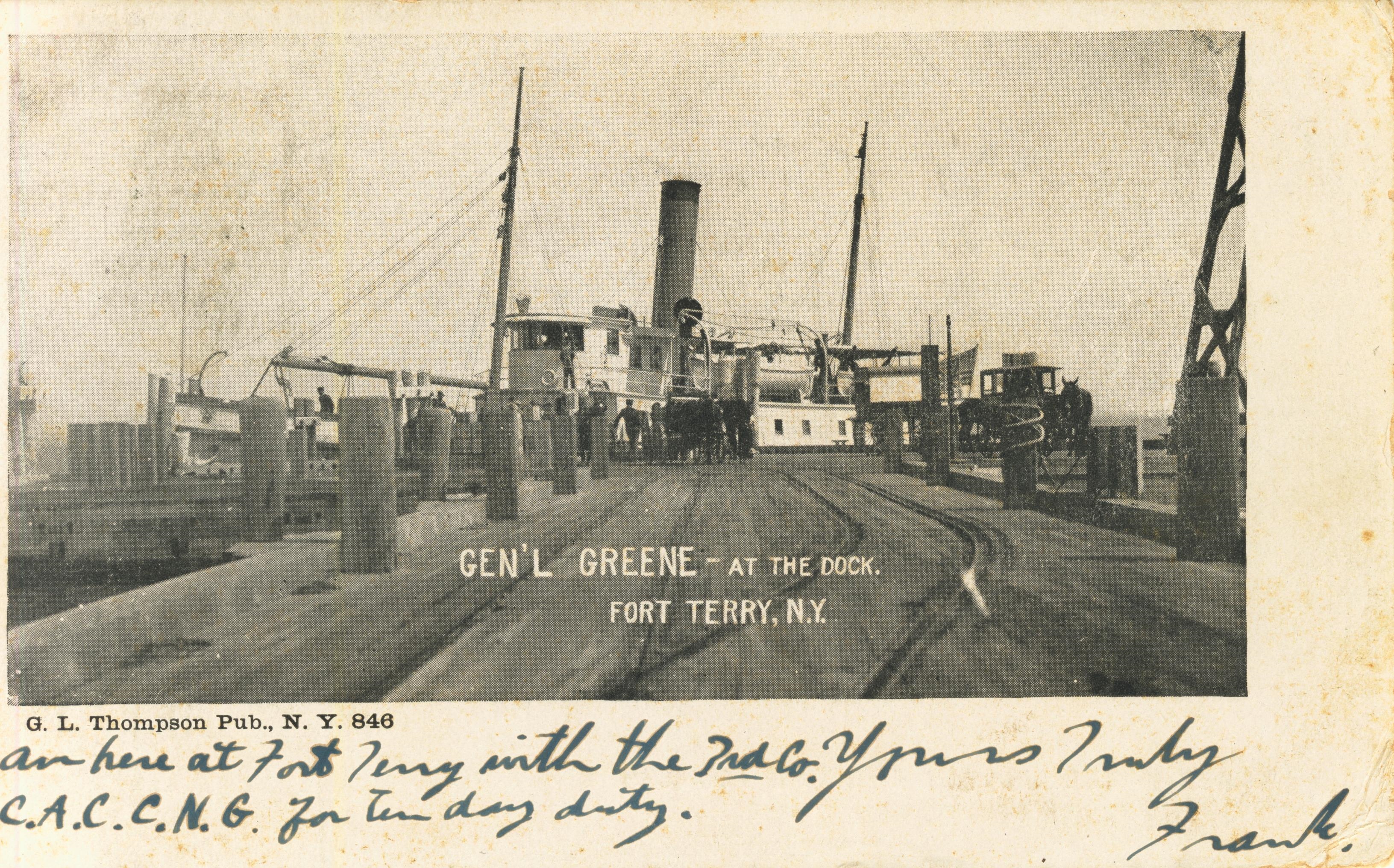 General Greene at the Dock Fort Terry NY