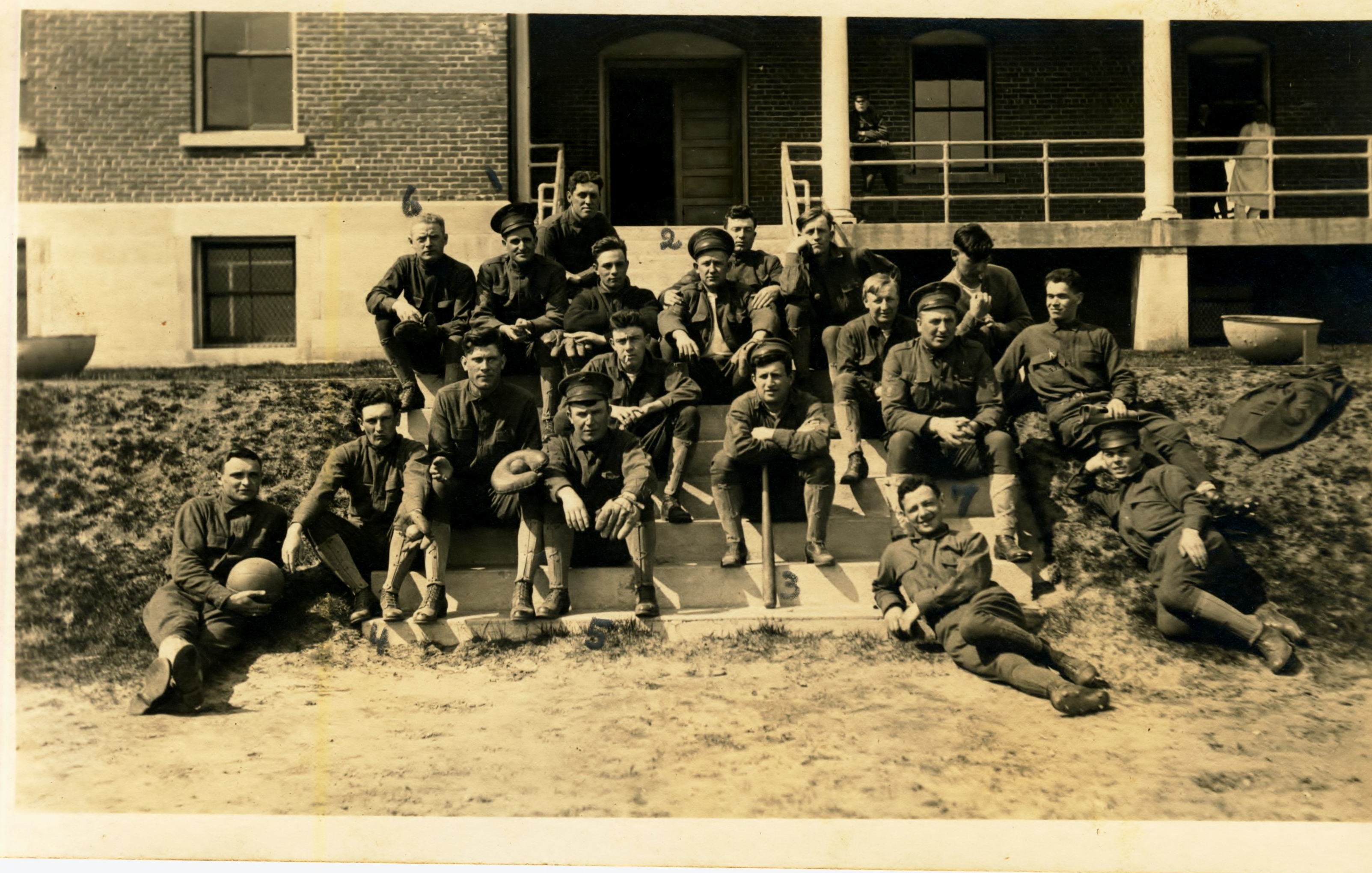 Group of Soldiers Likely taken at Fort Terry NY Soldiers name is Guy Boyd from Defiance Ohio 5-18-15