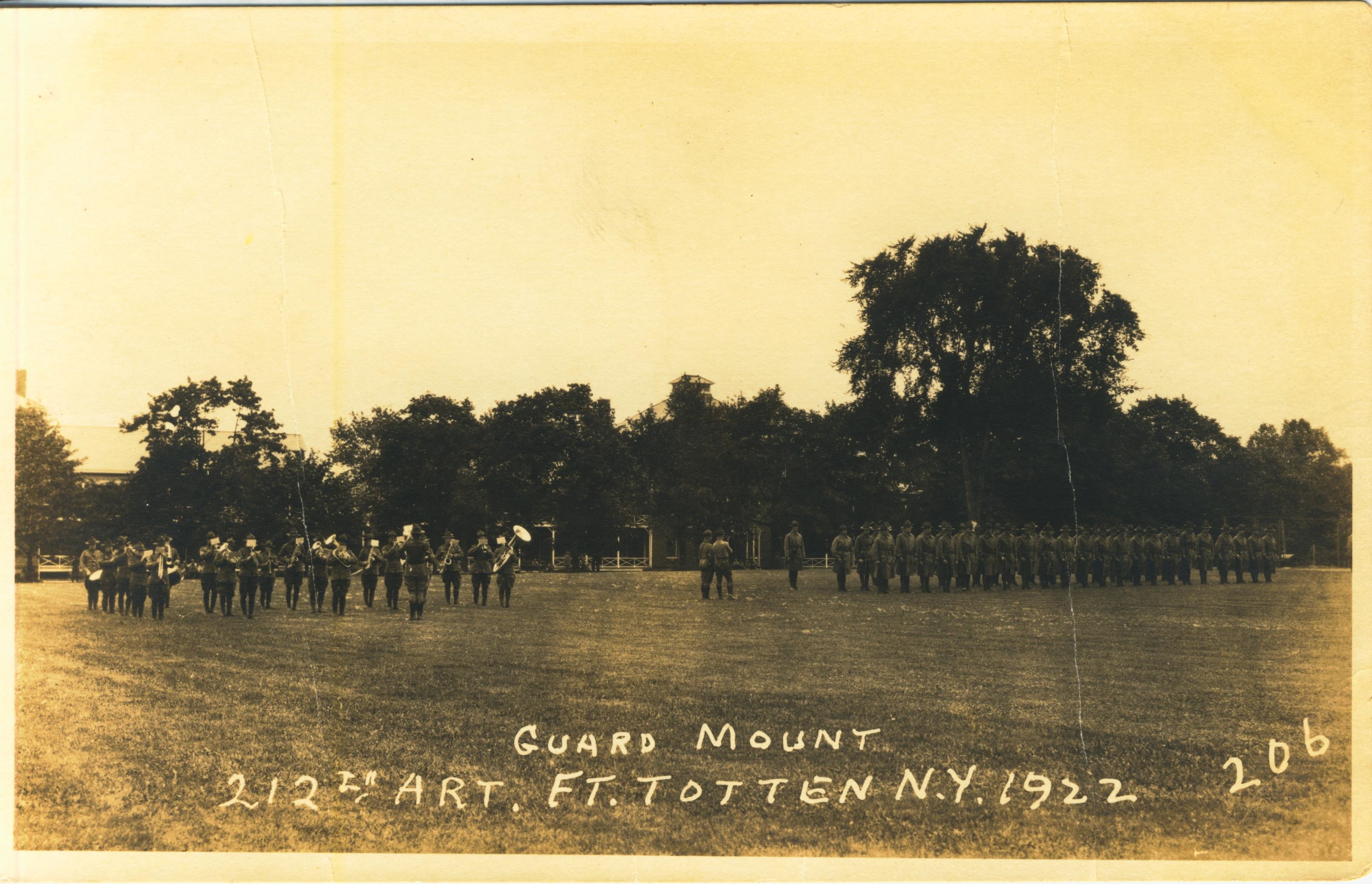 Guard Mount 212th Artillery Fort totten NY 1922